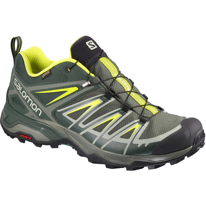 Salomon X ULTRA 3 GTX® Zapatillas Trekking Hombre - Verde Oliva / Negras - Colombia (91786-CMOY)